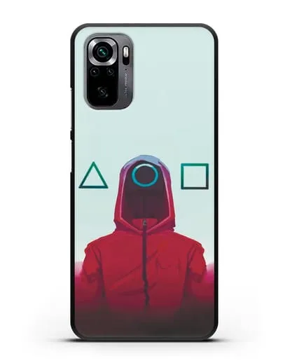 Чехол Игра в кальмара - Солдат круг силиконовый для Xiaomi Poco M5s