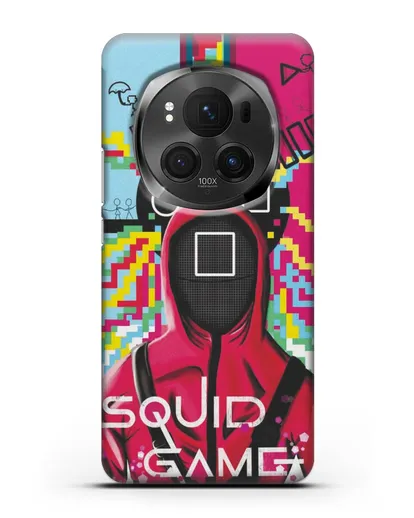 Чехол Игра в кальмара - Солдат квадрат силиконовый для Honor Magic 6 Pro