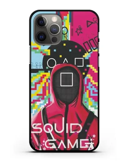 Чехол Игра в кальмара - Солдат квадрат силиконовый для iPhone 12 Pro