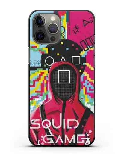 Чехол Игра в кальмара - Солдат квадрат силиконовый для iPhone 12 Pro Max