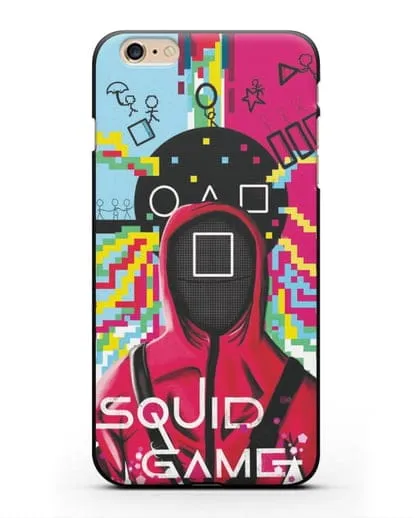 Чехол Игра в кальмара - Солдат квадрат силиконовый для iPhone 6s Plus