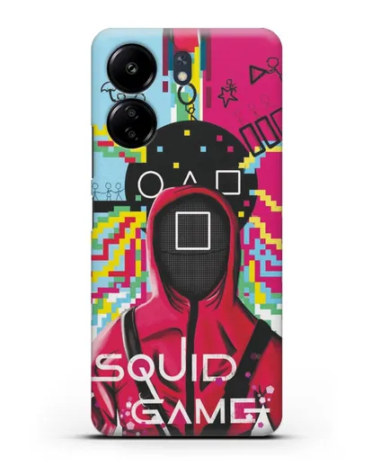 Чехол Игра в кальмара - Солдат квадрат силиконовый для Xiaomi Poco C65