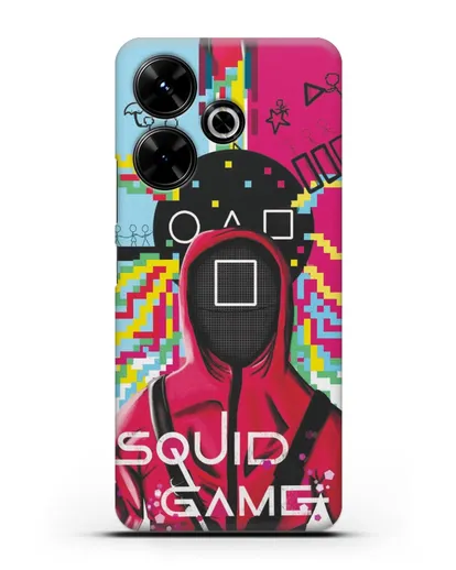 Чехол Игра в кальмара - Солдат квадрат силиконовый для Xiaomi Poco M6