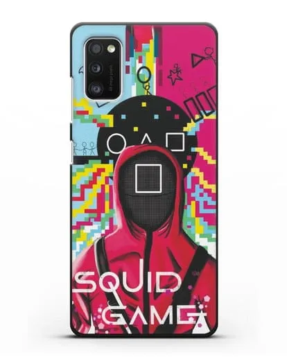 Чехол Игра в кальмара - Солдат квадрат силиконовый для Samsung Galaxy A41 [SM-A415F]