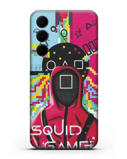 Чехол Игра в кальмара - Солдат квадрат силиконовый для Samsung Galaxy A55 [SM-A556]