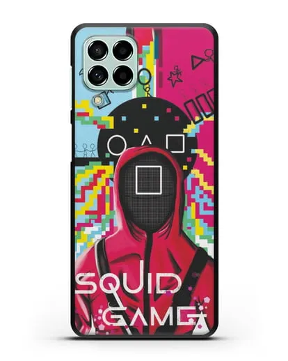 Чехол Игра в кальмара - Солдат квадрат силиконовый для Samsung Galaxy M53 [SM-M536]