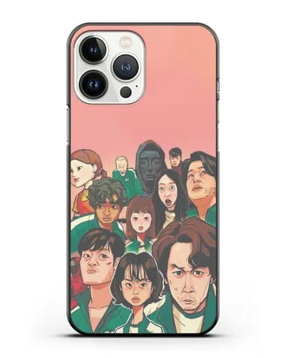 Чехол Игра в кальмара - Игроки силиконовый для iPhone 13 Pro Max