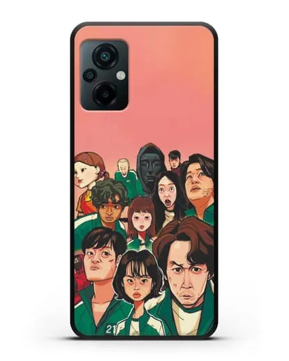 Чехол Игра в кальмара - Игроки силиконовый для Xiaomi Poco M5