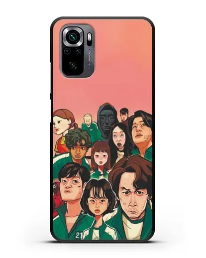 Чехол Игра в кальмара - Игроки силиконовый для Xiaomi Poco M5s