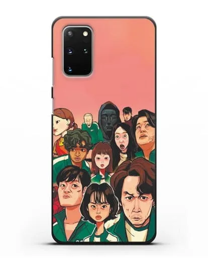 Чехол Игра в кальмара - Игроки силиконовый для Samsung Galaxy S20 Plus [SM-G985F]