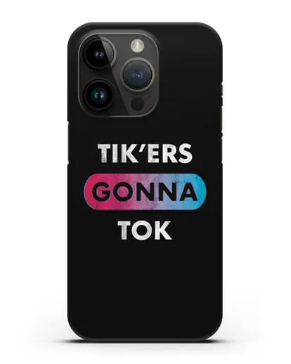 Чехол TikTok (ТикТок) - Tikers gonna tok силиконовый для iPhone 14 Pro