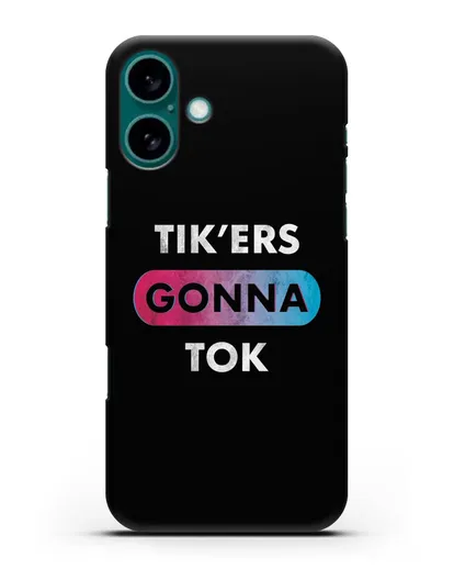 Чехол TikTok (ТикТок) - Tikers gonna tok силиконовый для iPhone 16 Plus