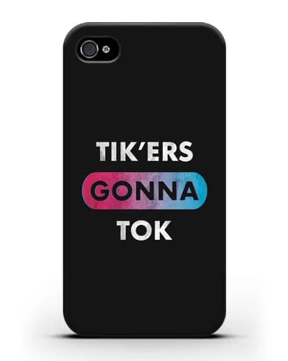 Чехол TikTok (ТикТок) - Tikers gonna tok силиконовый для iPhone 4/4s