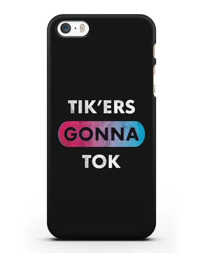 Чехол TikTok (ТикТок) - Tikers gonna tok силиконовый для iPhone 5/5s/SE