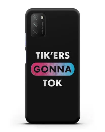 Чехол TikTok (ТикТок) - Tikers gonna tok силиконовый для Xiaomi Poco M3