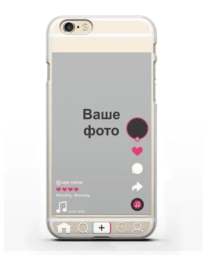 Чехол TikTok (ТикТок) - с фотографией силиконовый для iPhone 6s