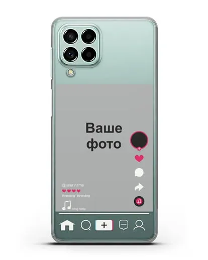Чехол TikTok (ТикТок) - с фотографией силиконовый для Samsung Galaxy M53 [SM-M536]