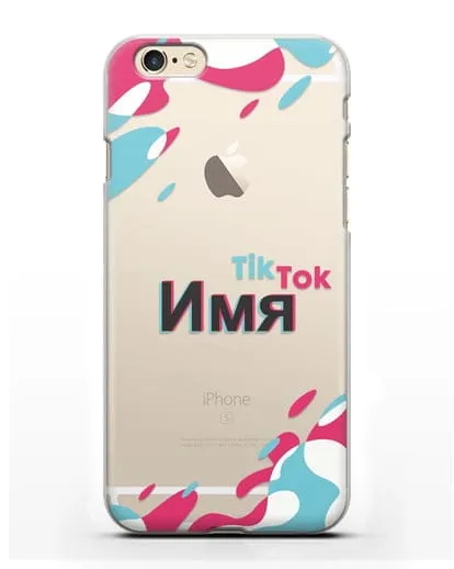 Именой чехол TikTok (ТикТок) силиконовый для iPhone 6s