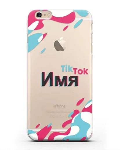 Именой чехол TikTok (ТикТок) силиконовый для iPhone 6s Plus
