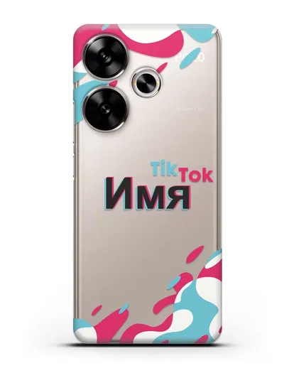Именой чехол TikTok (ТикТок) силиконовый для Xiaomi Poco F6