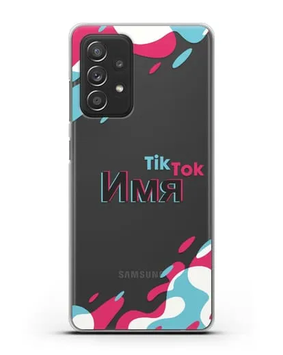 Именой чехол TikTok (ТикТок) силиконовый для Samsung Galaxy A53