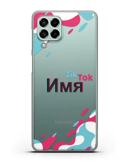 Именой чехол TikTok (ТикТок) силиконовый для Samsung Galaxy M53 [SM-M536]