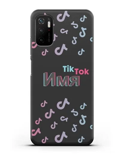 Чехол с надписью TikTok (ТикТок) - ноты силиконовый для Xiaomi Poco M3 Pro