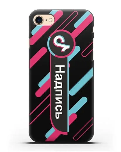 Именной чехол с никнеймом TikTok (ТикТок) силиконовый для iPhone 7