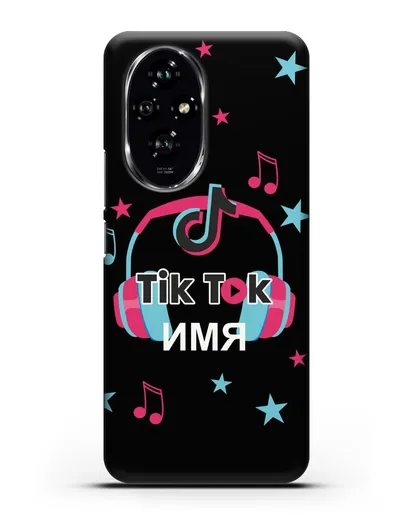 Чехол TikTok (ТикТок) - Тик-ток наушники силиконовый для Honor 200