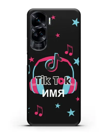 Чехол TikTok (ТикТок) - Тик-ток наушники силиконовый для Honor 90 Lite