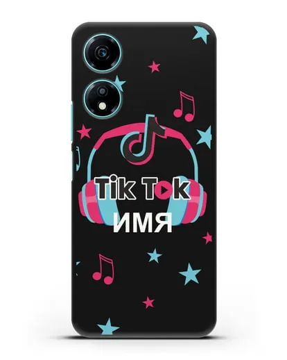 Чехол TikTok (ТикТок) - Тик-ток наушники силиконовый для Honor X5 Plus