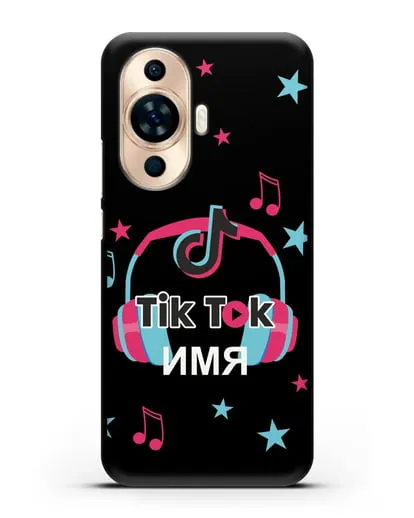 Чехол TikTok (ТикТок) - Тик-ток наушники силиконовый для Huawei Nova 11