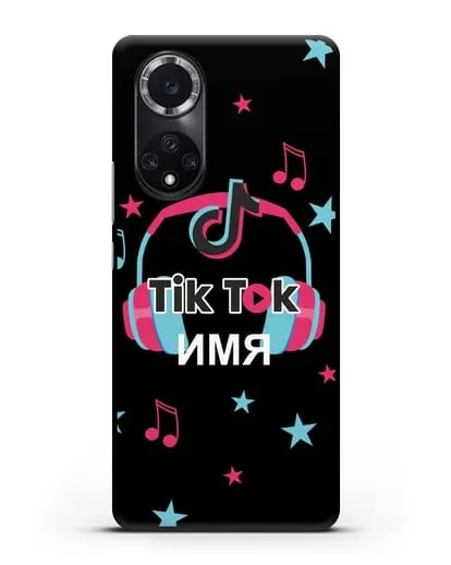 Чехол TikTok (ТикТок) - Тик-ток наушники силиконовый для Huawei Nova 9