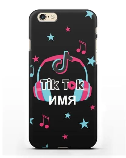 Чехол TikTok (ТикТок) - Тик-ток наушники силиконовый для iPhone 6s