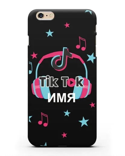 Чехол TikTok (ТикТок) - Тик-ток наушники силиконовый для iPhone 6s Plus