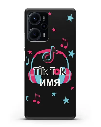 Чехол TikTok (ТикТок) - Тик-ток наушники силиконовый для Xiaomi Poco F5