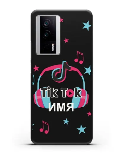 Чехол TikTok (ТикТок) - Тик-ток наушники силиконовый для Xiaomi Poco F5 Pro