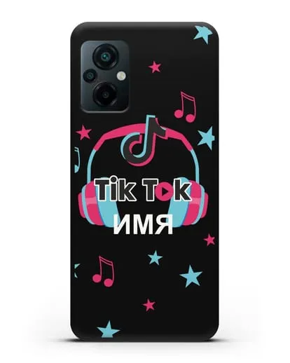 Чехол TikTok (ТикТок) - Тик-ток наушники силиконовый для Xiaomi Poco M5