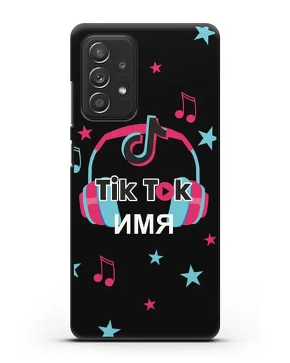 Чехол TikTok (ТикТок) - Тик-ток наушники силиконовый для Samsung Galaxy A53