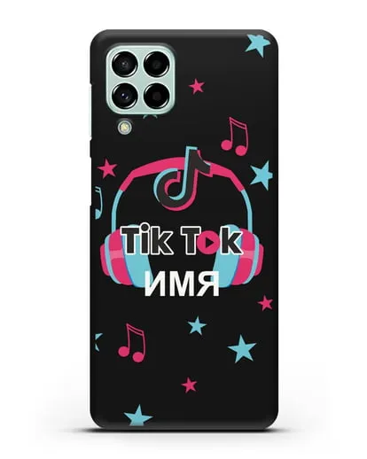 Чехол TikTok (ТикТок) - Тик-ток наушники силиконовый для Samsung Galaxy M53 [SM-M536]