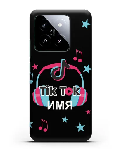 Чехол TikTok (ТикТок) - Тик-ток наушники силиконовый для Xiaomi 14