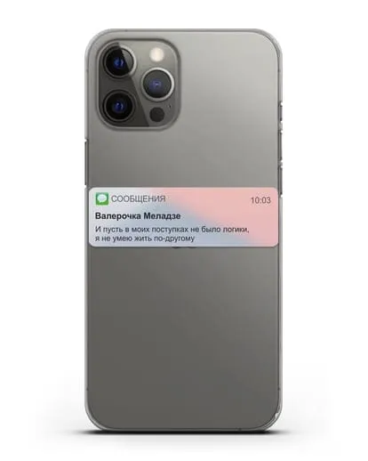 Чехол с дизайном интерфейса - Sms силиконовый для iPhone 12 Pro Max