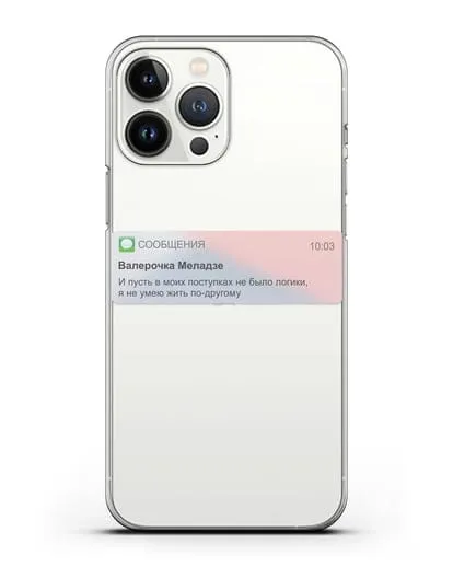 Чехол с дизайном интерфейса - Sms силиконовый для iPhone 13 Pro Max