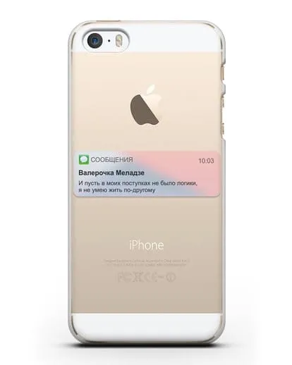 Чехол с дизайном интерфейса - Sms силиконовый для iPhone 5/5s/SE