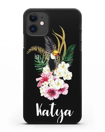 Именной чехол Райский остров силиконовый для iPhone 11