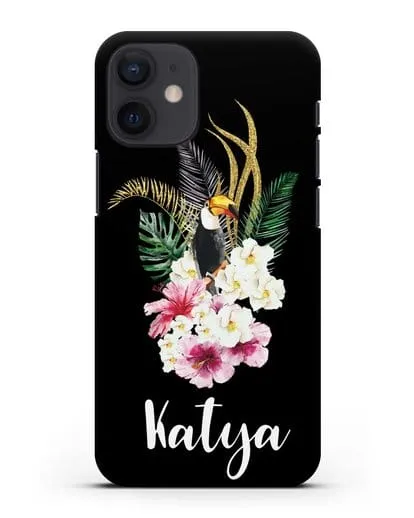 Именной чехол Райский остров силиконовый для iPhone 12 mini