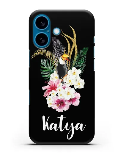 Именной чехол Райский остров силиконовый для iPhone 16