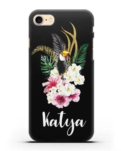 Именной чехол Райский остров силиконовый для iPhone 7