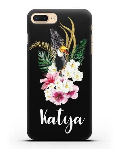 Именной чехол Райский остров силиконовый для iPhone 7 Plus