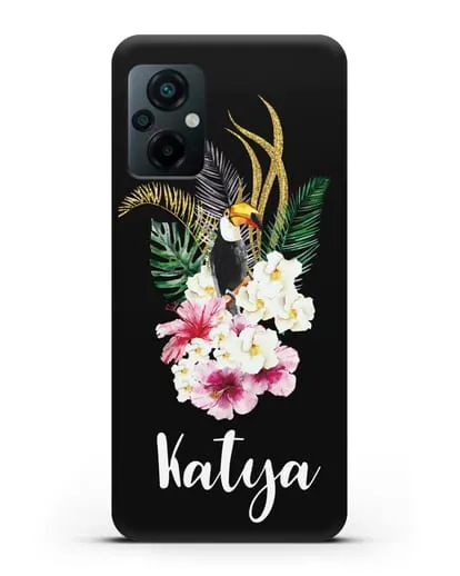 Именной чехол Райский остров силиконовый для Xiaomi Poco M5